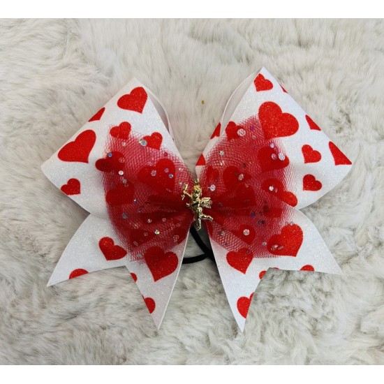 Competition Cheer Bow - Valentines Cupid