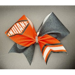 Geo-Sideline - Sideline Cheer Bow with Mascot Name Geo-Sideline - Sideline Cheer Bow with Mascot Name